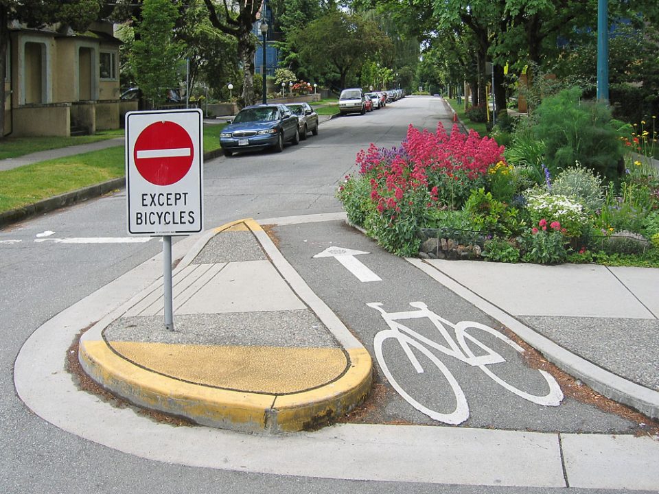 Contraflow best sale bike lane