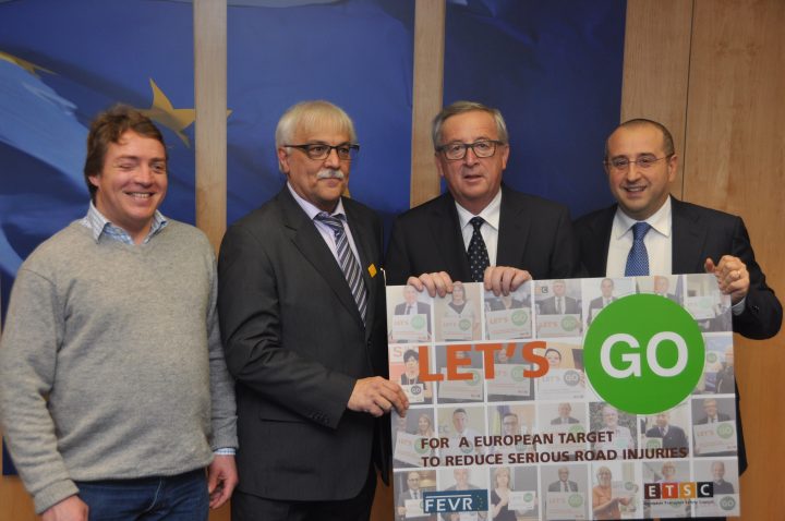 Road safety campaigners meet Juncker to ask for EU serious injury reduction target